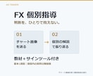 3名限定でFXを個別指導します 基本1週間｜教材・サインツール付きの個別レクチャー イメージ1