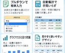 Excelで売上・経費管理表を作ります 毎日の入力をもっと簡単に。見やすい管理表を丁寧に制作 イメージ2