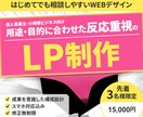 構成から考える成果重視LP制作します 内容が決まってなくてもOK。丁寧に伴走します イメージ1