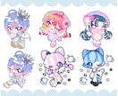 ポップでかわいいミニキャラ制作します 商用利用OK◎アイコン・配信・グッズにも対応可能！ イメージ8