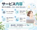 考えすぎて動けない頭の中を整理します 悩みを言語化し、次にやることを1つ決めます イメージ3