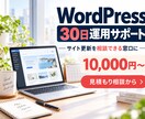 ワードプレスの30日運用をサポートします 更新作業を月3回まで・1回2か所以内 イメージ1