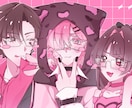 アイコン/1枚絵/立ち絵などのイラストを描きます SNSアイコンや動画、グッズ等に イメージ3