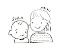 シンプルなゆる似顔絵描きます ゆるっとにているイラストをアイコンやTシャツにしてみませんか イメージ3