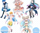 オリジナルキャラクターの立ち絵イラスト制作承ります 可愛いからかっこいいまで！大まかなパーツ分け可能 イメージ2