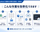 Pythonスクリプトを作成します データ処理・自動化・便利ツールを用途別に開発します イメージ2