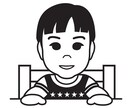 シンプル＆お洒落なお子様の似顔絵を描きます アイコンやグッズプリントに使いやすいシンプルなデザインです イメージ6
