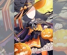 ハロウィン魔女っ子量産イラスト制作いたします まだ間に合う！ハロウィン量産イラストを低価格短納期で納品！ イメージ2