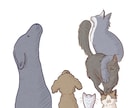 ペット、動物のイラスト描きます 三大美大卒がゆるふわ系に動物をお描きします！ イメージ2