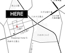 シンプルで伝わる◇印刷に強いモノクロ地図作成します 名刺・チラシ・ショップカード対応◇全国対応｜オンライン完結 イメージ8