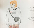 オシャレな女の子のイラストを描きます 雑誌、コラムに挿絵を添え、センスよく見せませんか？ イメージ3