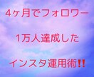 4ヶ月で1万フォロワーまで伸ばした運用術を教えます インスタグラムフォロワー獲得術 イメージ1