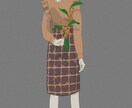 イラスト・似顔絵・アイコン等描きます 映画の主人公の様な雰囲気と花を添えます。 イメージ4
