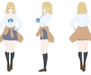 三面図、立ち絵、デザイン等を描きますます 綺麗系なかっこいい女性キャラを描きます！ イメージ5