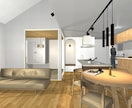 住宅の内観の3Dパースお作りします ３Ｄパースを使ってワクワクの家づくりのお手伝い致します イメージ4