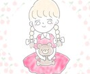 似顔絵もOK！ゆるふわイラストオーダー承ります 淡い配色でゆるふわ仕立てに仕上げます！ イメージ1