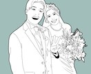 最短即日納品！シンプルな白黒似顔絵描きます 全身OK！写真を元に作成いたします！ イメージ7
