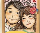 ウェルカムボードやプレゼント用の似顔絵を描きます 結婚式や記念日などの贈り物に。心が暖まる特別な一枚を。 イメージ4