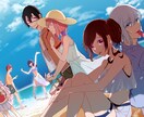 少女マンガ風のイラストを制作いたます アイコン・全身絵・背景入り壁紙を描くのは可能です イメージ1