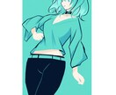 フラットデザインなキャライラストを描きます スマートフォンの壁紙やSNSアイコンなどにおすすめです！ イメージ2