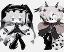 不穏・低彩度なミニキャラSDイラストをお描きします ✦グッズ制作・動画制作にご利用いただけるダークSDイラスト✦ イメージ3