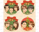 華やかなペア似顔絵お描きします 恋人、相方へのプレゼント用に最適♪ イメージ3
