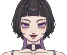 雰囲気のある、貴方だけのアイコンになります 黒髪でウルフカットの女の子です イメージ2