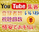 YouTube再生回数！いいね！登録者UP！します SNS拡散!!視聴回数、登録者数、いいねUPします！ イメージ1