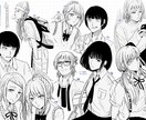 顔が良い女の子のモノクロアイコン描きます 正統派な"顔が良い"キャラクターを描けます！ イメージ7