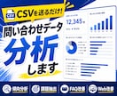 問い合わせデータを分析し改善ポイントを見つけます CSVを送るだけ！問い合わせ分析・FAQ・Web改善を提案 イメージ1