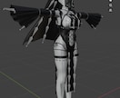 Blenderで非対応衣装対応化します 例（森羅用衣装→豺狼用衣装化）全シェイプキー対応します イメージ2