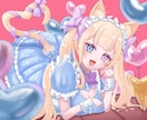 あなただけの可愛いイラストを制作致します パステルカラー、ケモ耳はお任せください！ イメージ1