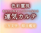 色彩霊視｜人生の運気カルテをお届けします 色彩霊視から、あなたの魂がもつ力と1年間運勢カルテをお届け イメージ1