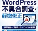 WordPressの不具合を調査・軽微修正します 表示崩れ・PHPエラー・フォーム不具合に対応 イメージ1