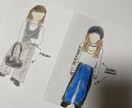 ファッションスタイルを絵にします アパレルなどのチラシやおすすめの服をイラストにします イメージ1
