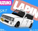 ゆる〜い車のイラストを描きます 人物も物によりますが入れれます イメージ2