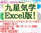 簡単に占える九星気学Excel版ソフトを販売します 生年月日・性別・指定年月日を入力すると自動で瞬時に結果表示！ イメージ1