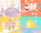 ゆるふわどうぶつイラスト制作いたします アイコンやヘッダー、お祝いカードや子供用品などをゆるかわに！ イメージ9