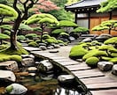 夢の和の庭園をあなたのイメージで制作します オリジナル庭園デザインサービス。印刷用BIGサイズ対応 イメージ1