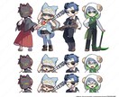 SDキャラ（ミニキャラ）イラスト制作します ◆小さくてもしっかりキャラの魅力を伝えます！ イメージ9