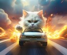 画像を売ります 暴走ねこがハイウェイを車でぶっ飛ばす画像。 イメージ1