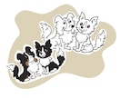 うちの子グッズを作成します 愛犬・愛猫のお写真をシンプルで可愛いイラストを作成します イメージ6
