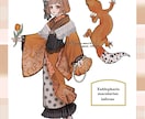 手描きでぬくもりのあるイラスト作製します 和風/レトロな絵柄で人物や動植物を描きます。 イメージ5
