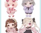 商用可能！透明感のあるかわいいミニキャラ作成します グッズやサムネイルなど様々な用途に使えるSDイラストです！ イメージ4