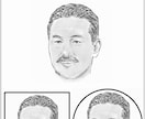 マンガ風似顔絵。背景、文字、セリフ入力できます アイコン、プレゼント、グッズ製作、販促、記念日などに イメージ2