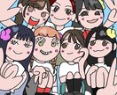 似顔絵描きます！複数人一緒にいるイラストも可◎ます 思い出に♡似顔絵描きます！1~8人まで イメージ2