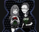 少しホラーなスクエアサイズのイラスト描きます SNSアイコンにオススメのイラストちょっぴりホラーに描きます イメージ1