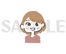 カフェオレ色の手描き女の子アイコン作成します 納品は即日〜OK！LINEやSNS、名刺に個性を出したい方に イメージ3