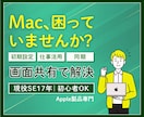 Macの初期設定・仕事活用を画面共有で整理します 初心者/高齢者の方も安心、現役SE17年歴がサポート イメージ1