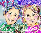 何人でも似顔絵一律5000円で描きます 。ウェルカムボードや結婚祝いなどご希望をお伝えください。 イメージ1